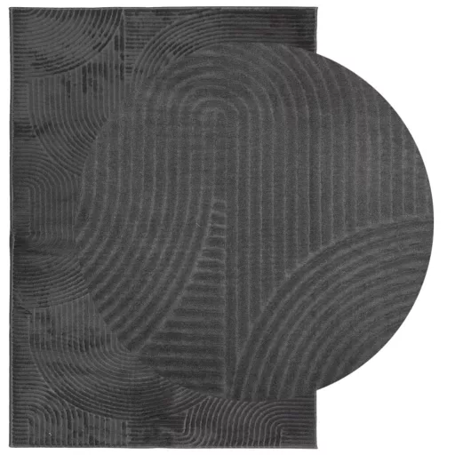 IZA antracit rövid szálú skandináv stílusú szőnyeg 140 x 200 cm