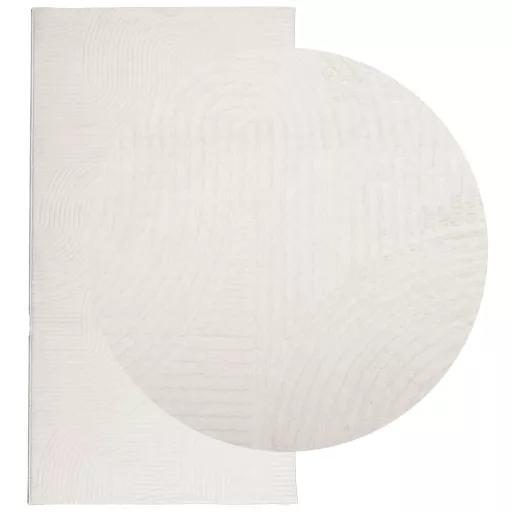 IZA krémszínű rövid szálú skandináv stílusú szőnyeg 80x150 cm