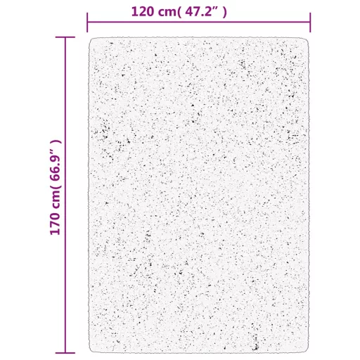 ISTAN antracitszürke hosszú szálú fényes szőnyeg 120 x 170 cm