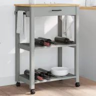 MONZA tömör fenyőfa konyhai kocsi 60 x 40 x 88,5 cm