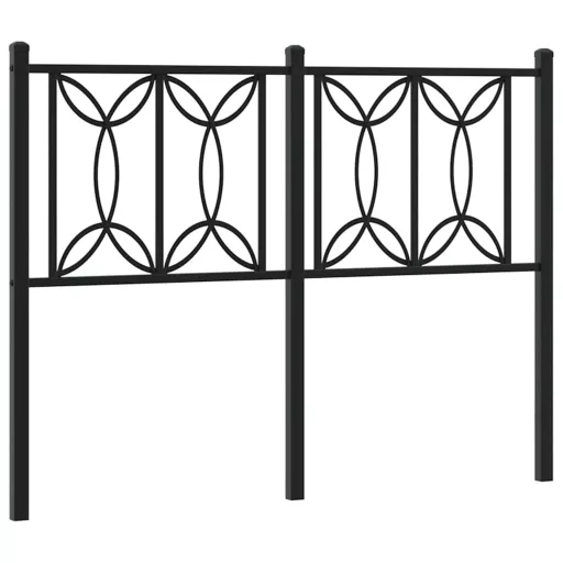 Fekete fém csere fejtámla 120 cm