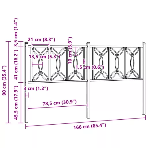 Fehér fém csere fejtámla 150 cm