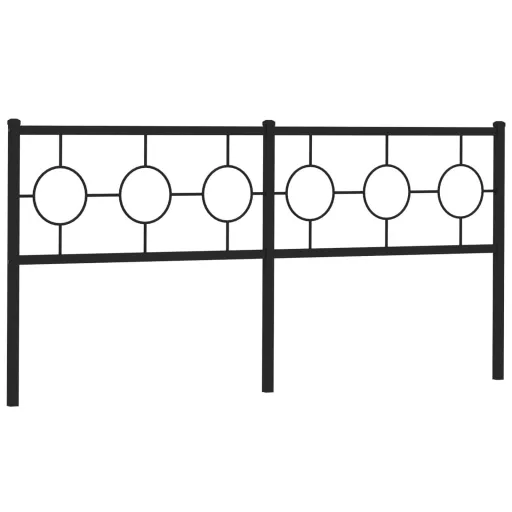 Fekete fém csere fejtámla 180 cm