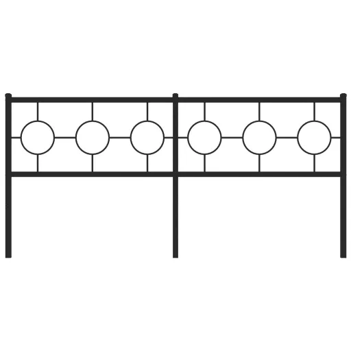 Fekete fém csere fejtámla 180 cm