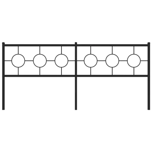 Fekete fém csere fejtámla 200 cm