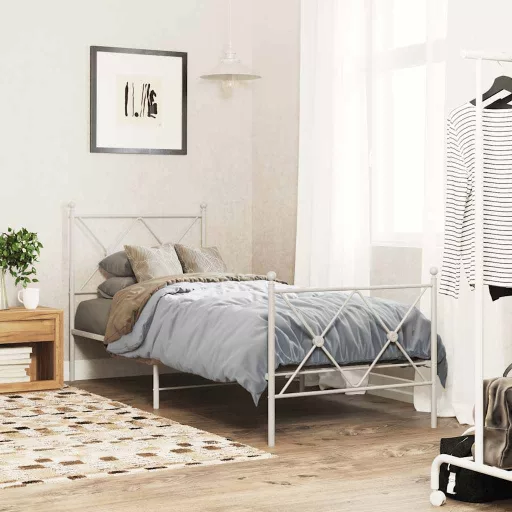 Fehér fém csere fejtámla 75 cm
