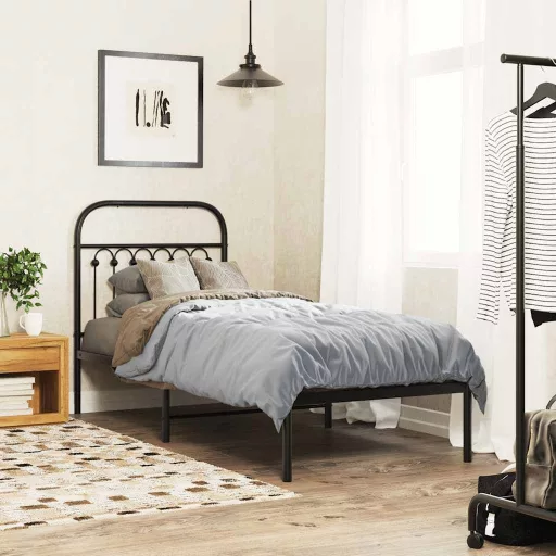 Fekete fém csere fejtámla 75 cm