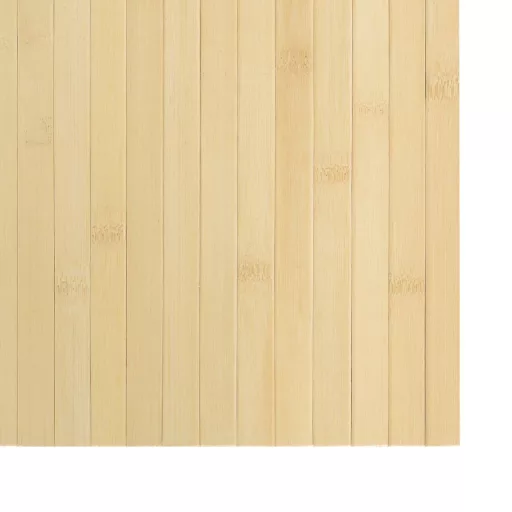 Négyszögletű világos természetes bambusz szőnyeg 60 x 300 cm