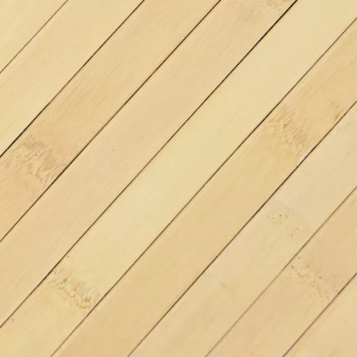 Négyszögletű világos természetes bambusz szőnyeg 60 x 300 cm
