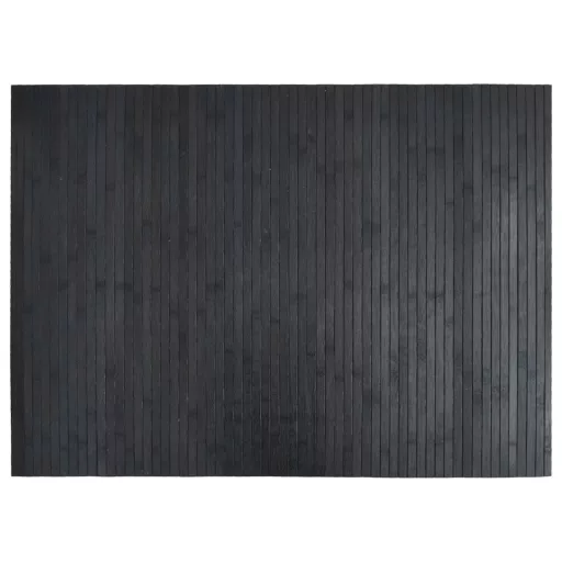 Négyszögletű szürke bambusz szőnyeg 70 x 100 cm