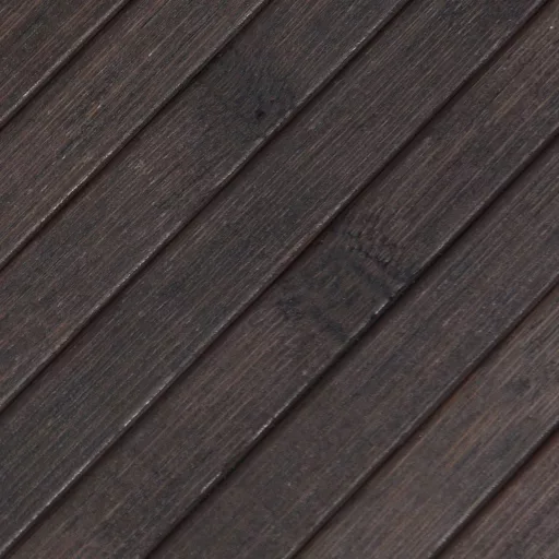 Négyszögletű sötétbarna bambusz szőnyeg 70 x 100 cm