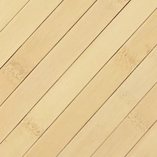 Négyszögletű világos természetes bambusz szőnyeg 70 x 300 cm