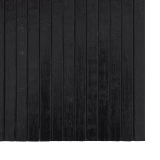 Négyszögletű fekete bambusz szőnyeg 70 x 400 cm