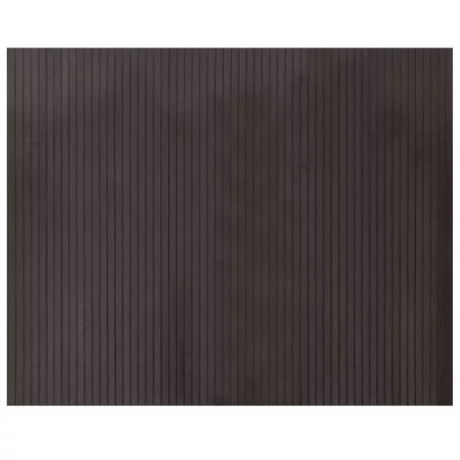 Négyszögletű sötétbarna bambusz szőnyeg 80 x 100 cm