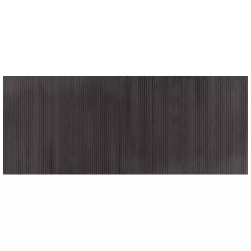 Négyszögletű sötétbarna bambusz szőnyeg 80 x 200 cm