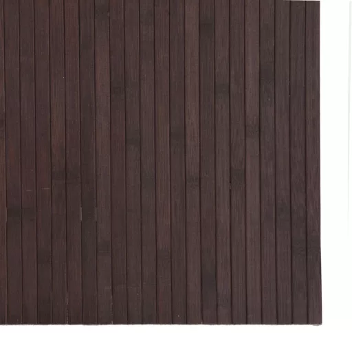 Négyszögletű sötétbarna bambusz szőnyeg 80 x 200 cm