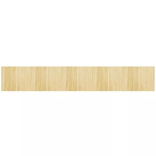 Négyszögletű világos természetes bambusz szőnyeg 80 x 500 cm