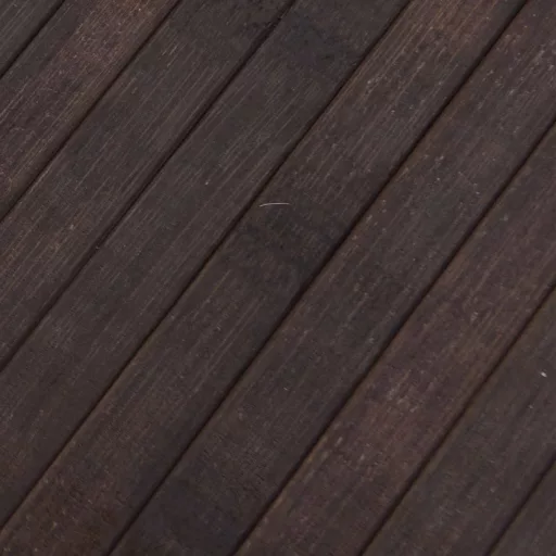 Négyszögletű sötétbarna bambusz szőnyeg 80 x 500 cm