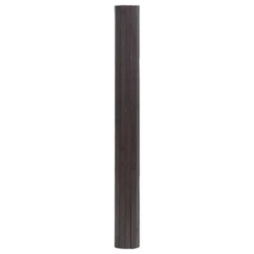 Négyszögletű sötétbarna bambusz szőnyeg 100 x 200 cm