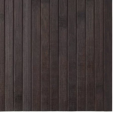 Négyszögletű sötétbarna bambusz szőnyeg 100 x 200 cm