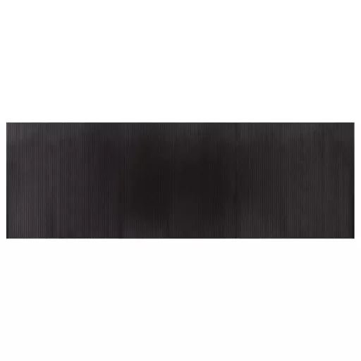 Négyszögletű sötétbarna bambusz szőnyeg 100 x 300 cm