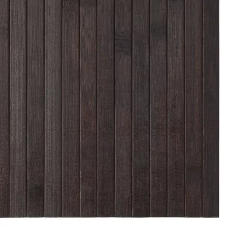Négyszögletű sötétbarna bambusz szőnyeg 100 x 300 cm