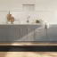 Négyszögletű fekete bambusz szőnyeg 60 x 1000 cm