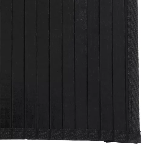 Négyszögletű fekete bambusz szőnyeg 60 x 1000 cm