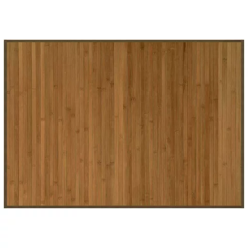 Négyszögletű barna bambusz szőnyeg 70 x 100 cm