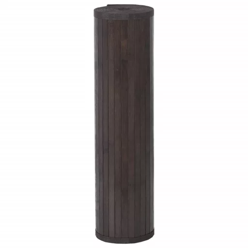 Négyszögletű sötétbarna bambusz szőnyeg 70 x 300 cm