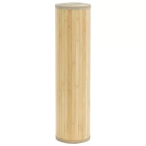 Négyszögletű világos természetes bambusz szőnyeg 70 x 400 cm