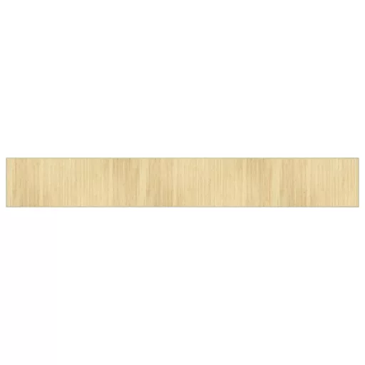 Négyszögletű világos természetes bambusz szőnyeg 70 x 500 cm