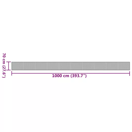 Négyszögletű barna bambusz szőnyeg 70 x 1000 cm