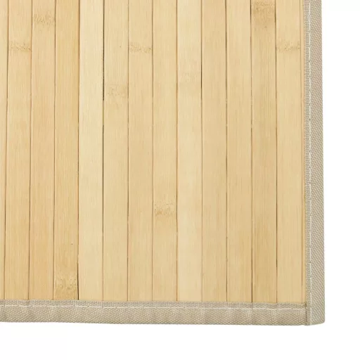 Négyszögletű világos természetes bambusz szőnyeg 70 x 1000 cm