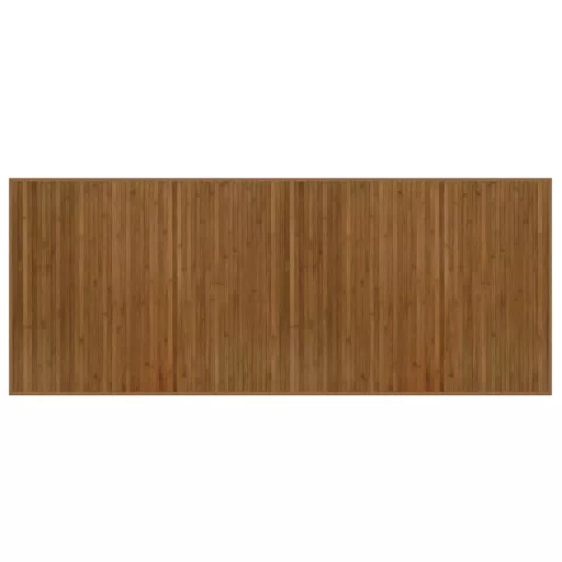 Négyszögletű barna bambusz szőnyeg 80 x 200 cm
