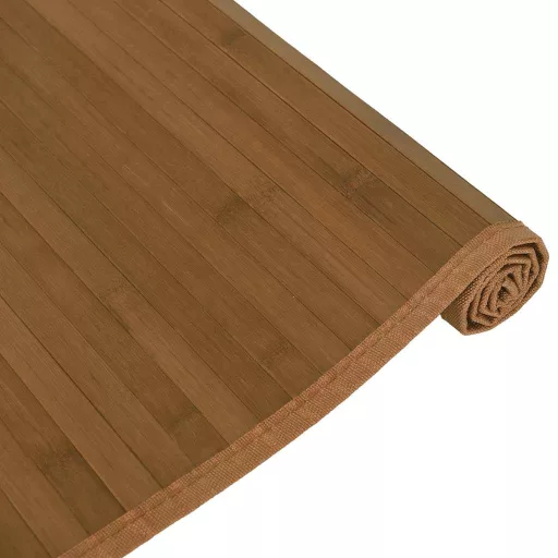 Négyszögletű barna bambusz szőnyeg 80 x 200 cm