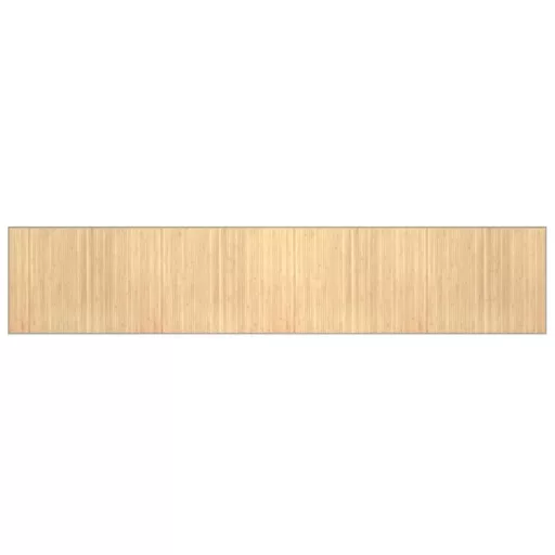 Négyszögletű világos természetes bambusz szőnyeg 80x 400 cm
