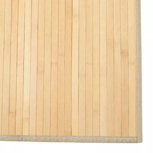 Négyszögletű világos természetes bambusz szőnyeg 80x 400 cm