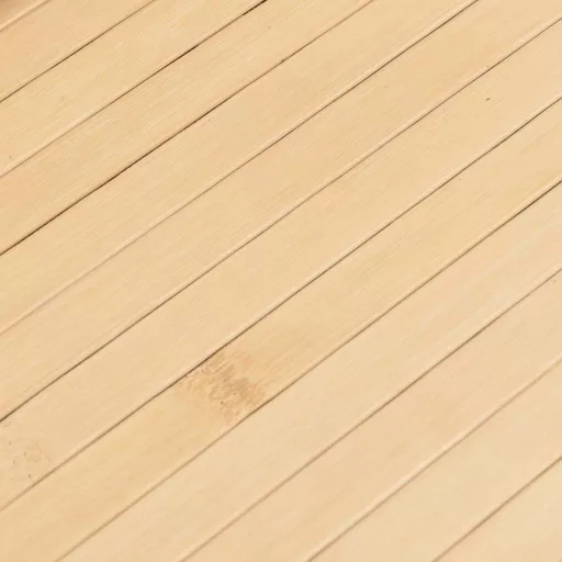Négyszögletű világos természetes bambusz szőnyeg 80x 400 cm