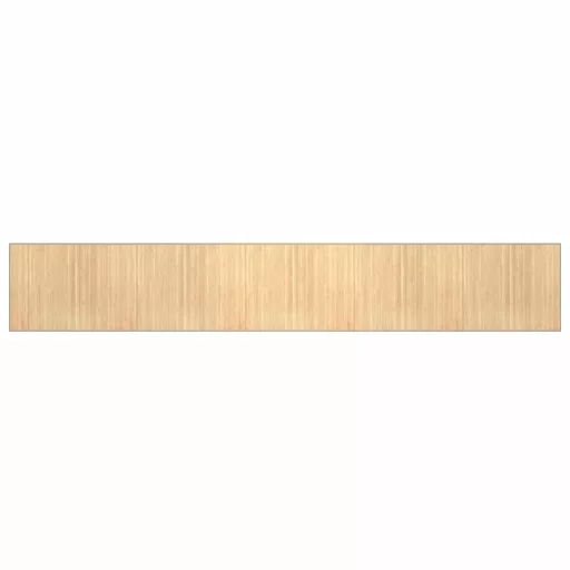 Négyszögletű világos természetes bambusz szőnyeg 80 x 1000 cm