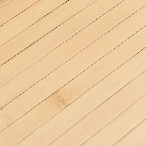 Négyszögletű világos természetes bambusz szőnyeg 80 x 1000 cm