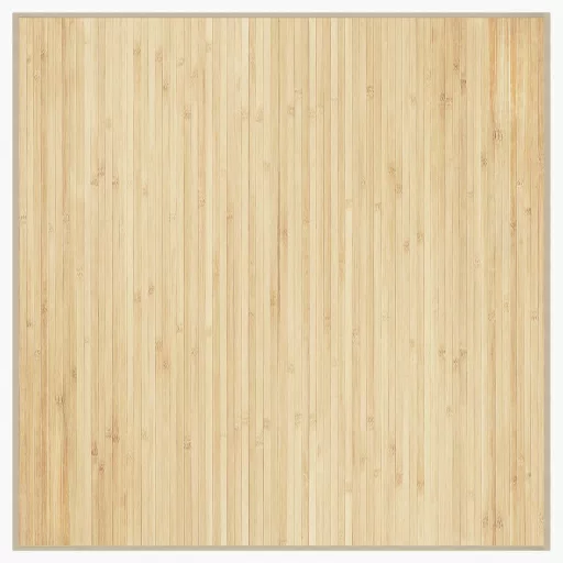 Világos természetes bambusz négyzet alakú szőnyeg 100 x 100 cm