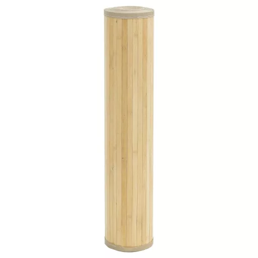 Négyszögletű világos természetes bambusz szőnyeg 100 x 200 cm