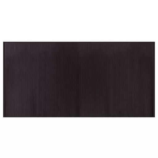 Négyszögletű sötétbarna bambusz szőnyeg 100 x 200 cm