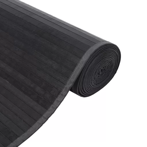 Négyszögletű szürke bambusz szőnyeg 100 x 300 cm