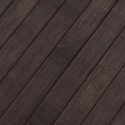Négyszögletű sötétbarna bambusz szőnyeg 100 x 500 cm