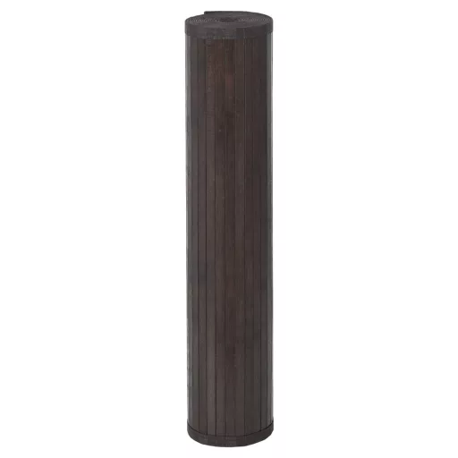 Négyszögletű sötétbarna bambusz szőnyeg 100 x 1000 cm