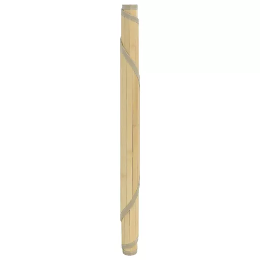 Kerek világos természetes bambusz szőnyeg 80 cm