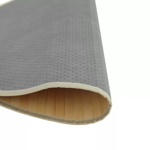 Kerek világos természetes bambusz szőnyeg 80 cm