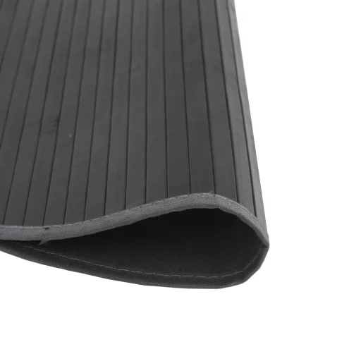 Kerek szürke bambusz szőnyeg 80 cm